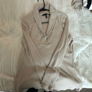 Cream Tunic Sweater Blouse